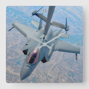 F-35A LIGHTNING II SQUARE WALL CLOCK