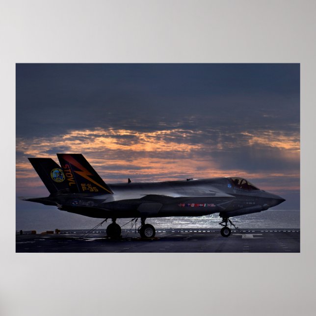F-35B Lightning II Aircraft Poster (Front)