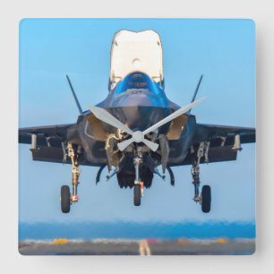 F-35B LIGHTNING II SQUARE WALL CLOCK