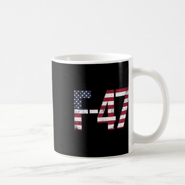 F-47 Aircraft Fighter Jet 6th Generation Fighter  Coffee Mug (Right)