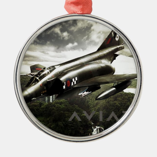 F-4 Phantom Fighter Jet Metal Ornament (Front)