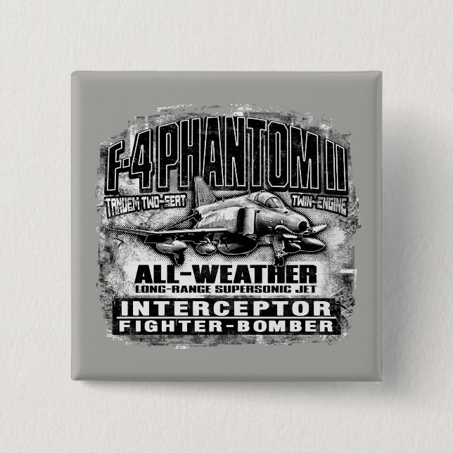 F-4 Phantom II 15 Cm Square Badge (Front)