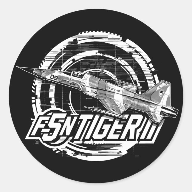 F-5N Tiger II Classic Round Sticker (Front)