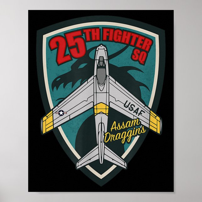 F-86 Sabre 25th Fighter Squadron  Poster (Front)