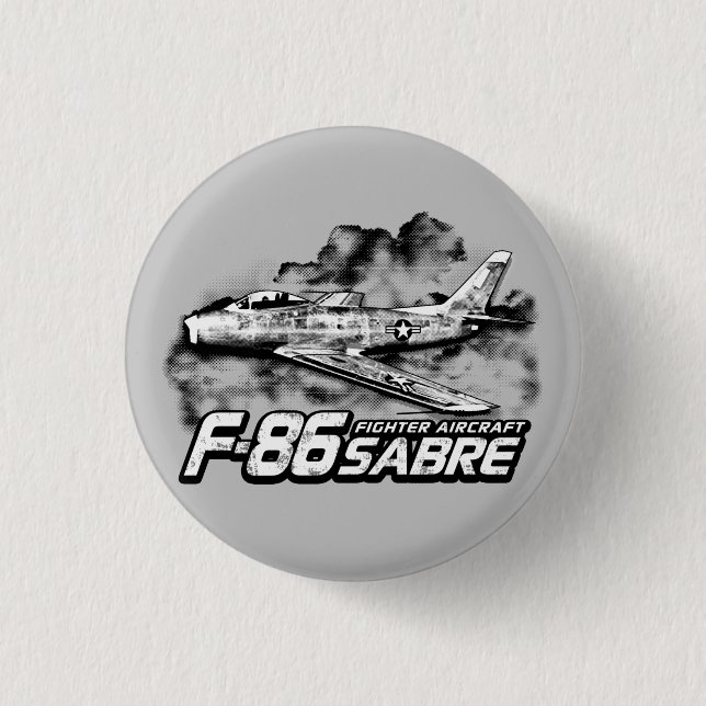 F-86 Sabre 3 Cm Round Badge (Front)
