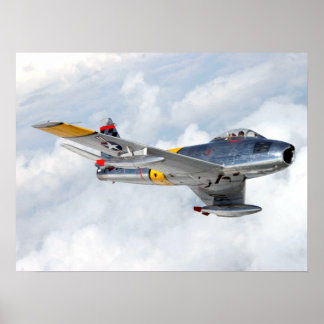 F-86 Sabre in flight Poster