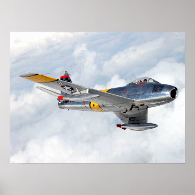 F-86 Sabre in flight Poster (Front)