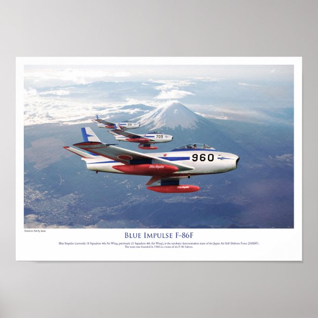 F-86F Blue Impulse ブルーインパルス Poster (Front)