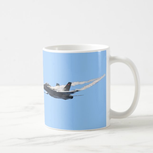 F/A-18 Fighter Jet Plane Air Show Stunt Coffee Mug (Right)
