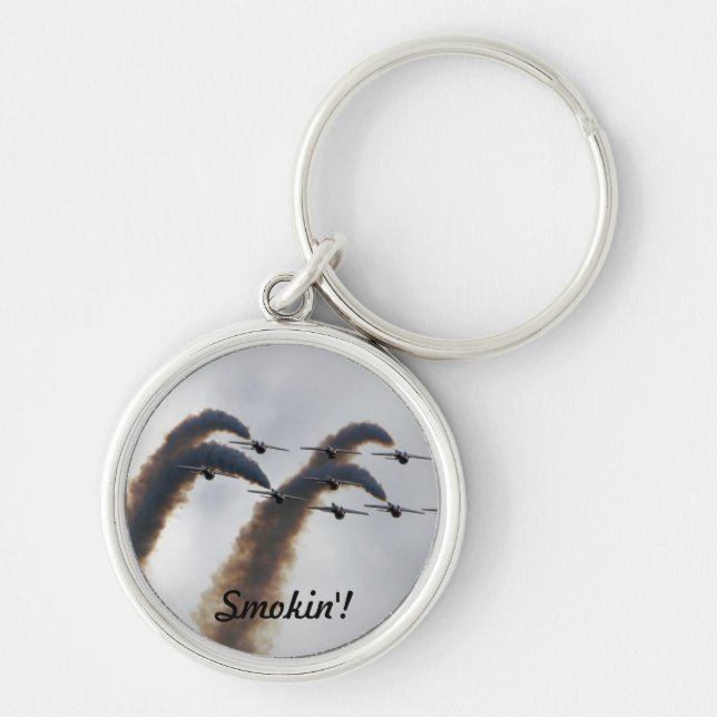 F/A-18 Fighter Jet Plane Air Show Stunt Key Ring (Front)