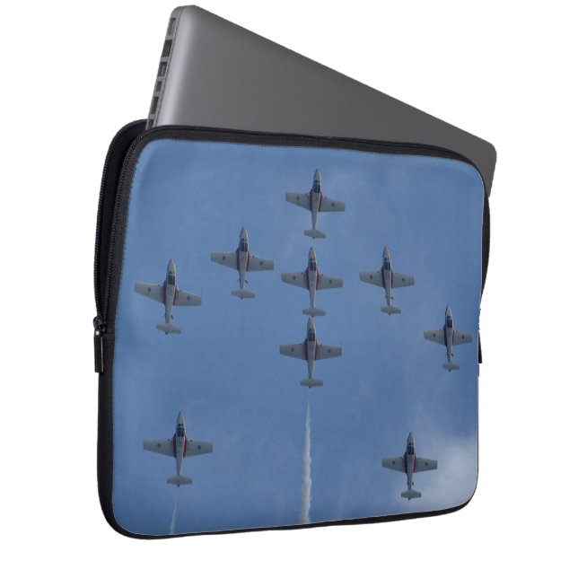 F/A-18 Fighter Jet Plane Air Show Stunt Laptop Sleeve (Front Right)