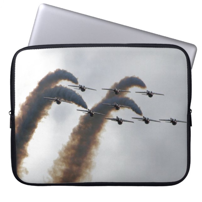 F/A-18 Fighter Jet Plane Air Show Stunt Laptop Sleeve (Front)
