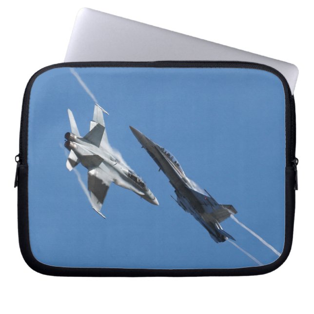 F/A-18 Fighter Jet Plane Air Show Stunt Laptop Sleeve (Front)