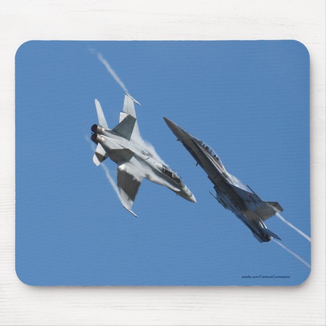 F/A-18 Fighter Jet Plane Air Show Stunt Mouse Pad (Front)