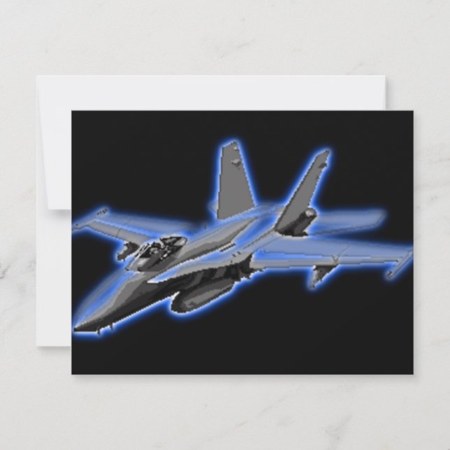 F/A-18 Hornet Blue Fighter Jet (Front)