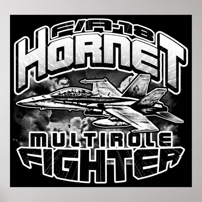 F/A-18 Hornet Poster Template BK Poster (Front)