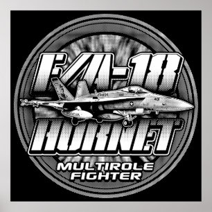 F/A-18 Hornet Poster Template BK Poster