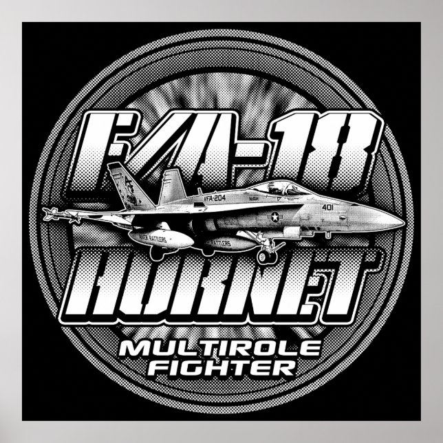 F/A-18 Hornet Poster Template BK Poster (Front)