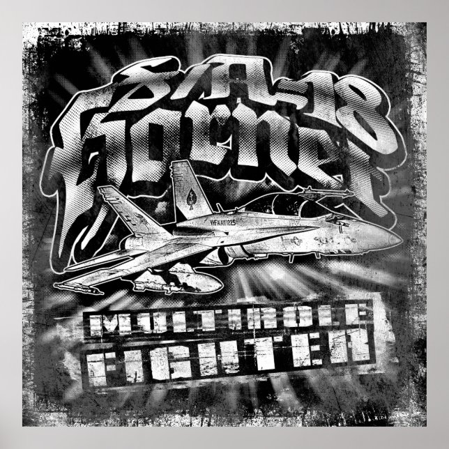 F/A-18 Hornet Poster Template BK Poster (Front)