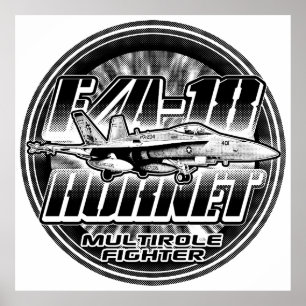 F/A-18 Hornet Poster Template WT Poster