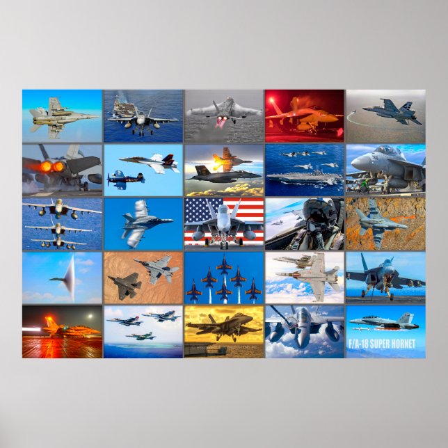 F/A-18 SUPER HORNET “MONTAGE” POSTER (Front)