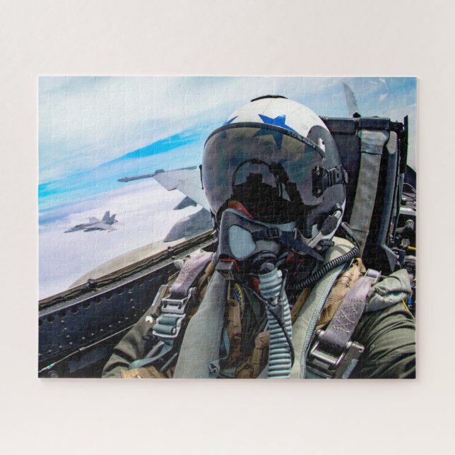 F/A-18E SUPER HORNET PILOT (16x20 INCH) Jigsaw Puzzle (Horizontal)