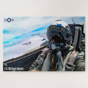 F/A-18E SUPER HORNET PILOT (20x30 INCH) Jigsaw Puzzle