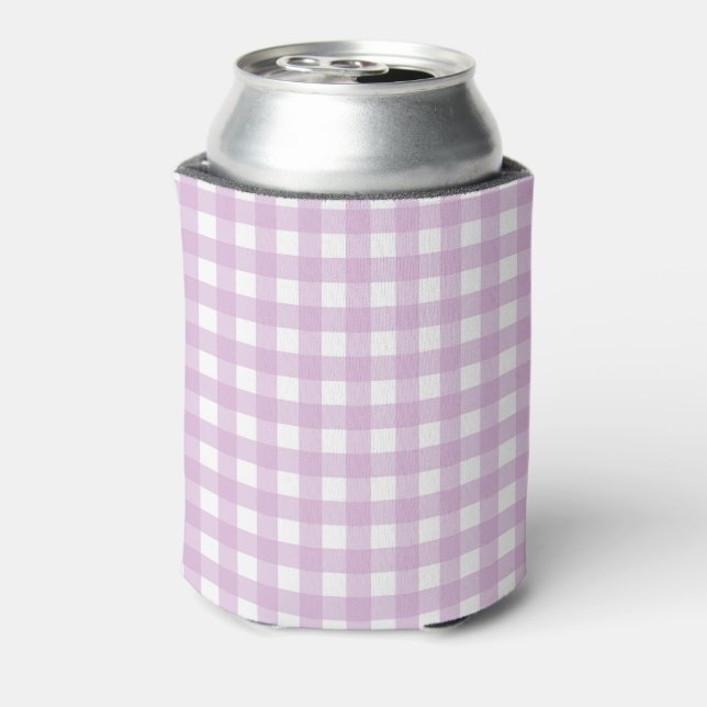F and L Pink Gingham Can Cooler (Can Back)