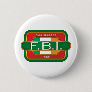 F B I Irish 6 Cm Round Badge