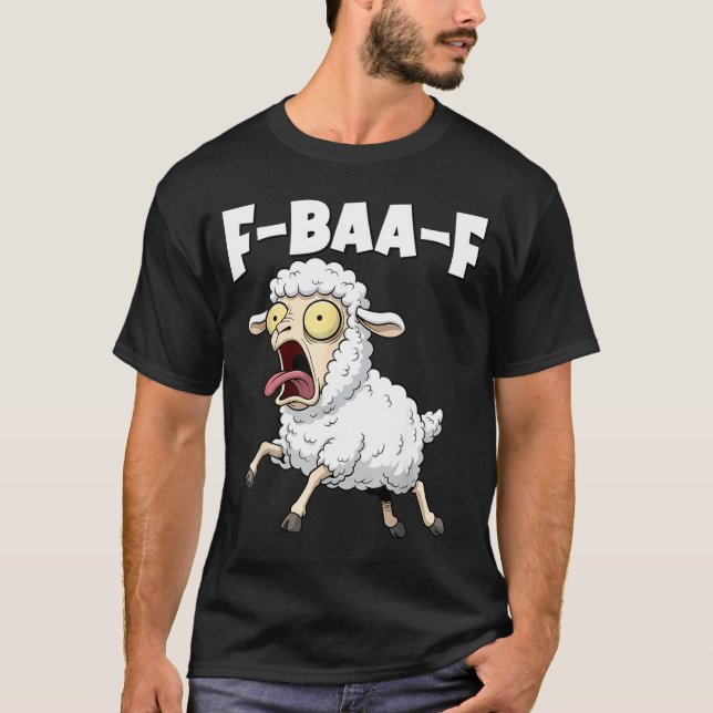F-baa-f Meme – Funny Screaming Meme Graphic  T-Shirt (Front)