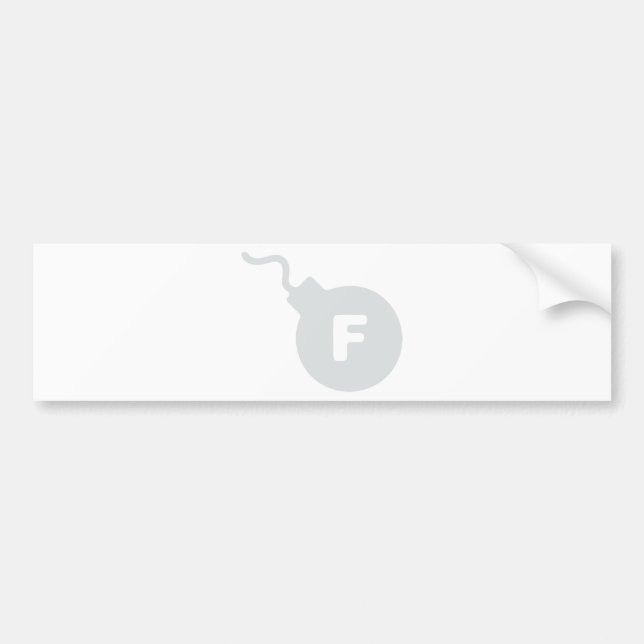 F Bomb Bumper Sticker (Front)