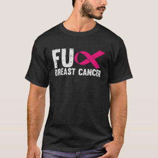 F Breast Cancer Awareness Pink Ribbon Fighter Warr T-Shirt