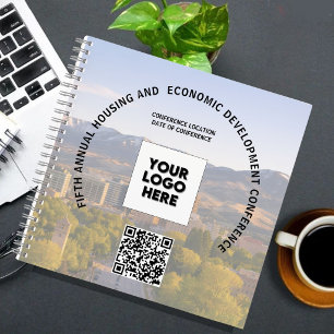 F+Business Conference Custom Photo Logo QR  Notebook
