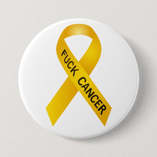 F Cancer Ribbon 7.5 Cm Round Badge (Front)