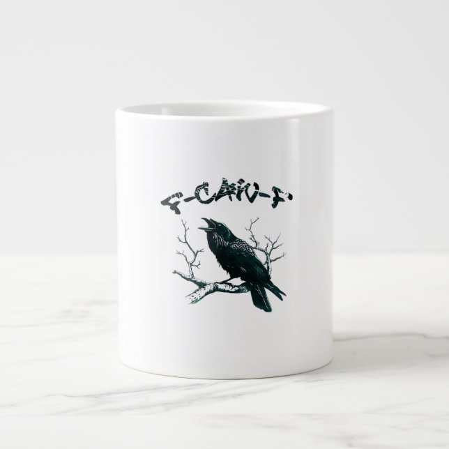 F-Caw-F Aesthetic Design Large Coffee Mug (Front)