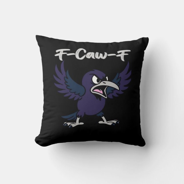 F-Caw-F Aesthetic Graphic Cushion (Front)