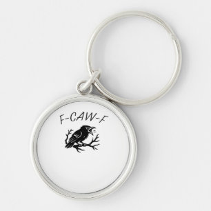F-Caw-F Angry Crow Raven Funny Gothic Humour Bird  Key Ring
