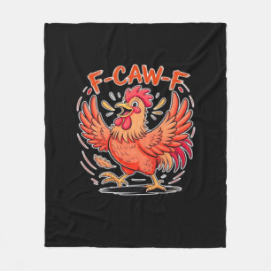 F-Caw-F Attitude Classic Retro Style Fleece Blanket