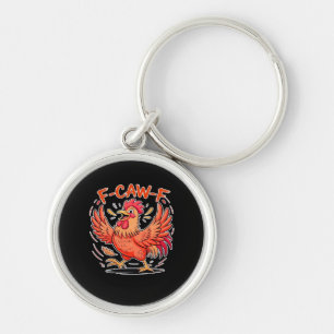 F-Caw-F Attitude Classic Retro Style Key Ring