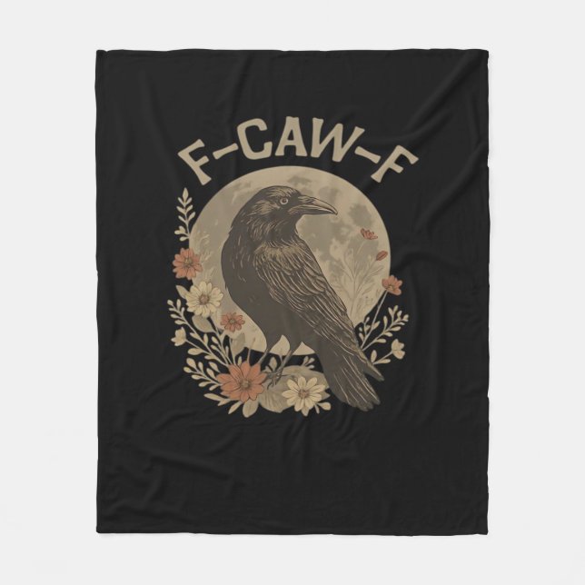 F-Caw-F Basic Design Fleece Blanket (Front)