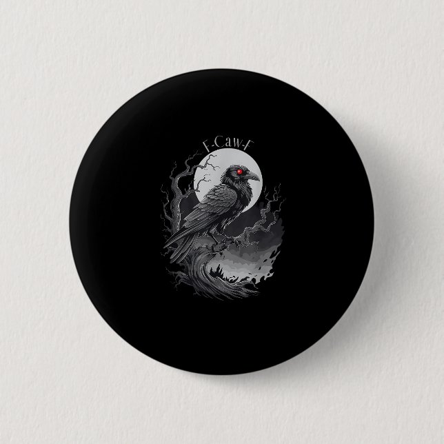 F-Caw-F Bird Creative Art 6 Cm Round Badge (Front)