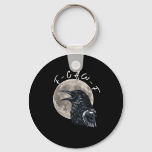 F-Caw-F Bird Crow Minimal Clean Key Ring