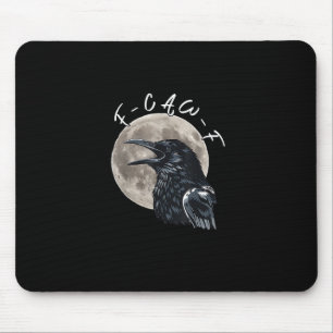 F-Caw-F Bird Crow Minimal Clean Mouse Pad