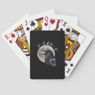 F-Caw-F Bird Crow Minimal Clean Playing Cards