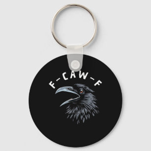 F-Caw-F Bird Crow Vintage Graphic Key Ring