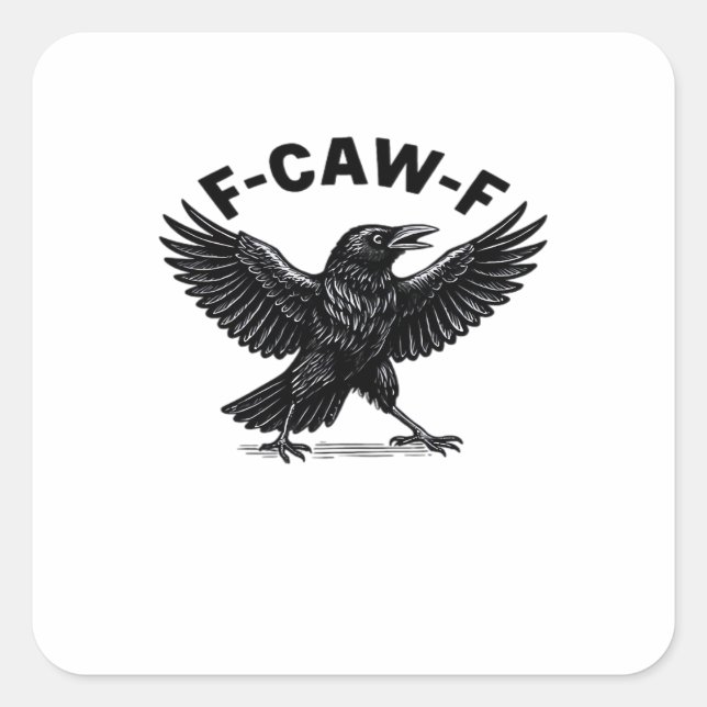 F-Caw-F Bird Lover’s Humorous Pun Stickers Essenti (Front)