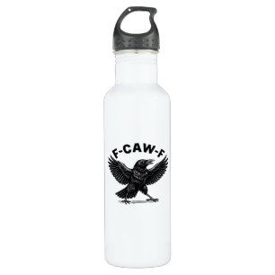 F-Caw-F Bird Lover’s Humorous Pun Stickers Essenti 710 Ml Water Bottle