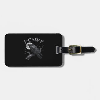 F-Caw-F Bird Moon Gothic Classic Cool Design Luggage Tag