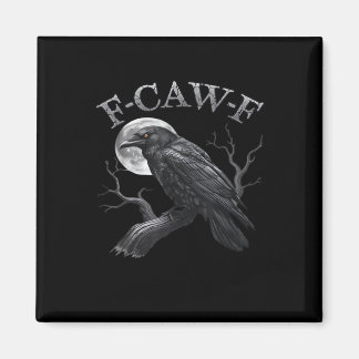 F-Caw-F Bird Moon Gothic Classic Cool Design Magnet