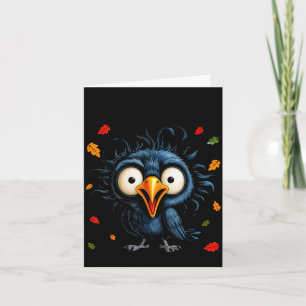 F-caw-f Black Crow Pun Funny Bird Cawing Nge Hallo Card